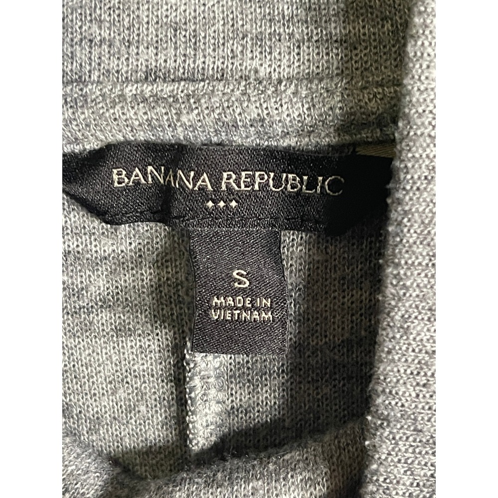 Banana Republic Womens Mock Neck 3/4 Sleeve Heathered Grey Knit Top Small - Picture 6 of 10